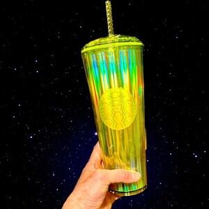 NWT Starbucks Summer 2023 Lime Kaleidoscope Cold Cup 24 oz Limited Editi…